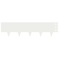 Bordure de Pelouse 30 pcs 100 x 25 cm Acier Blanc 617484617484