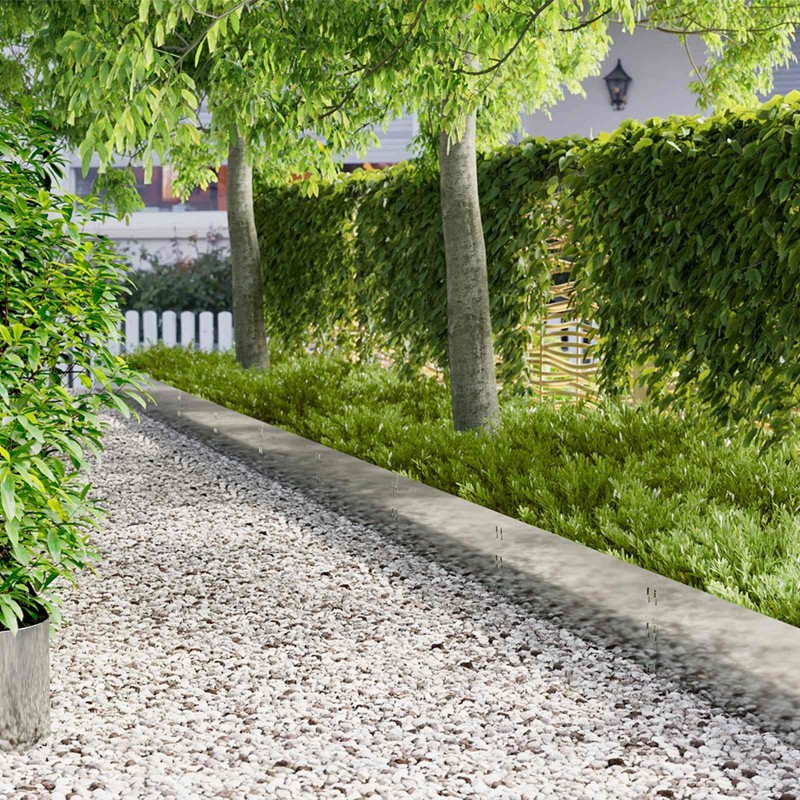 Bordure de Pelouse 30 pcs 100 x 30 cm Acier Argenté 617486617486