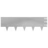 Bordure de Pelouse 30 pcs 100 x 30 cm Acier Argenté 617486617486