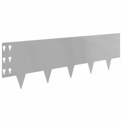 Bordure de Pelouse 30 pcs 100 x 30 cm Acier Argenté 617486617486