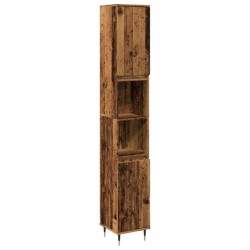 Armoire de salle de bain vieux bois 30x30x190cm bois ingénierie 617493617493