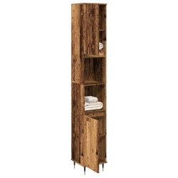 Armoire de salle de bain vieux bois 30x30x190cm bois ingénierie 617493617493