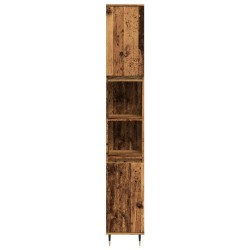 Armoire de salle de bain vieux bois 30x30x190cm bois ingénierie 617493617493