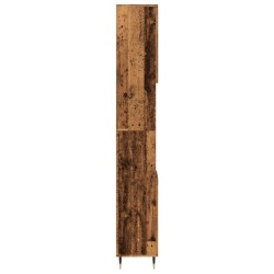Armoire de salle de bain vieux bois 30x30x190cm bois ingénierie 617493617493