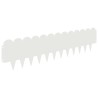 Bordure de Pelouse 30 pcs 103 x 25 cm Acier Blanc 617496617496