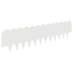 Bordure de Pelouse 30 pcs 103 x 25 cm Acier Blanc 617496617496