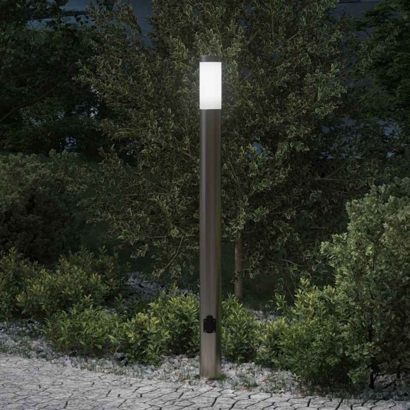 Borne lumineuse avec sortie 110 cm en acier inoxydable IP44 617497617497