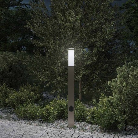 Borne lumineuse avec sortie 80 cm en acier inoxydable IP44 617498617498