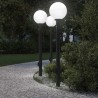 Bornes lumineuses avec détecteur et prise lot de 3 120 cm noir IP44 617499617499