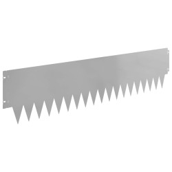 Bordure de Pelouse 30 pcs 103 x 25 cm métal Argenté 617501617501