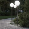 Bornes lumineuses avec détecteur lot de 3 120 cm acier inoxydable IP44 617502617502