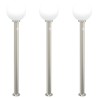 Bornes lumineuses avec détecteur lot de 3 120 cm acier inoxydable IP44 617502617502