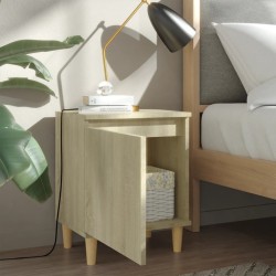 Table de chevet avec pieds en bois Chêne sonoma 40x30x50 cm 617503617503