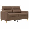 Canapé à 2 places Marron 120 cm Tissu 617505617505