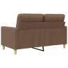 Canapé à 2 places Marron 120 cm Tissu 617505617505
