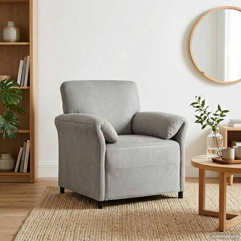 Canapé 1 place Gris clair 88 x 83 x 95 cm Velours 617506617506