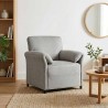 Canapé 1 place Gris clair 88 x 83 x 95 cm Velours 617506617506