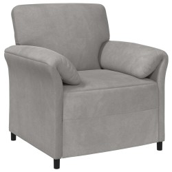 Canapé 1 place Gris clair 88 x 83 x 95 cm Velours 617506617506