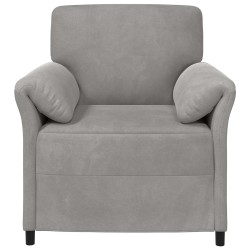 Canapé 1 place Gris clair 88 x 83 x 95 cm Velours 617506617506