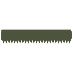 Bordure de Pelouse 10 pcs 103 x 20 cm Acier Vert olive 617509617509