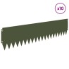 Bordure de Pelouse 10 pcs 103 x 25 cm Acier Vert olive 617511617511