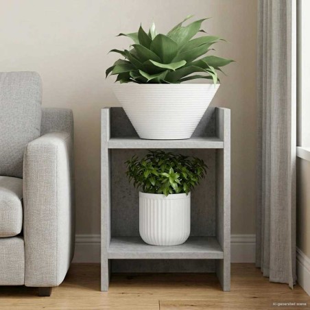 Support de Plante Gris Béton 30 x 30 x 40 cm Bois d’ingénierie 617513617513