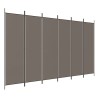 Cloison de séparation 6 panneaux Anthracite 300x220 cm Tissu 617514617514