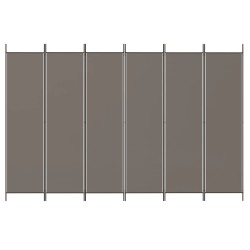 Cloison de séparation 6 panneaux Anthracite 300x220 cm Tissu 617514617514