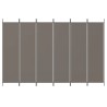 Cloison de séparation 6 panneaux Anthracite 300x220 cm Tissu 617514617514