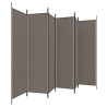 Cloison de séparation 6 panneaux Anthracite 300x220 cm Tissu 617514617514