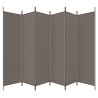 Cloison de séparation 6 panneaux Anthracite 300x220 cm Tissu 617514617514