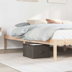 Boîte de rangement avec fenêtre transparente Gris Tissu intissé 617518617518