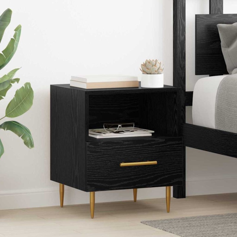 Table de chevet Noir 40 x 35 x 47,5 cm Bois d'ingénierie 617520617520