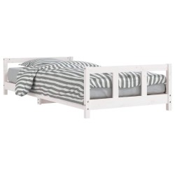 Cadre de lit pour enfants blanc 90x190 cm bois de pin massif 617522617522