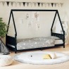 Cadre de lit pour enfants noir 80x200 cm bois de pin massif 617523617523
