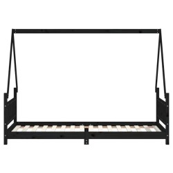 Cadre de lit pour enfants noir 80x200 cm bois de pin massif 617523617523