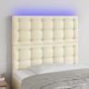 Tête de lit à LED Crème 80x5x118/128 cm Similicuir 617527617527