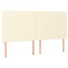 Tête de lit à LED Crème 160x5x118/128 cm Similicuir 617528617528