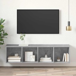 Meuble TV mural Gris béton 37x37x142,5 cm Bois d’ingénierie 617529617529