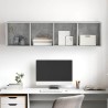 Meuble TV mural Gris béton 37x37x142,5 cm Bois d’ingénierie 617529617529