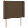 Tête de lit à LED Marron foncé 103x16x118/128 cm Tissu 617531617531