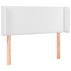 Tête de lit avec oreilles Blanc 103x16x78/88 cm Similicuir 617533617533