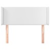 Tête de lit avec oreilles Blanc 103x16x78/88 cm Similicuir 617533617533