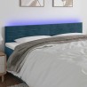Tête de lit à LED Bleu foncé 160x5x78/88 cm Velours 617536617536