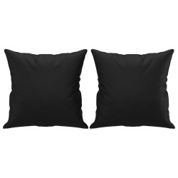 Canapé 2 places avec oreillers décoratifs noir 120cm similicuir 617537617537