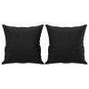 Canapé 2 places avec oreillers décoratifs noir 120cm similicuir 617537617537