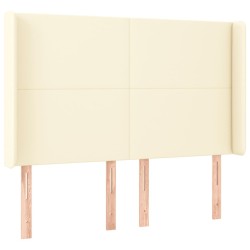 Tête de lit à LED Crème 147x16x118/128 cm Similicuir  617538617538