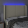 Tête de lit à LED Crème 147x16x118/128 cm Similicuir  617538617538