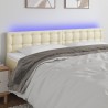 Tête de lit à LED Crème 200x5x78/88 cm Similicuir 617539617539
