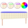 Tête de lit à LED Crème 200x5x78/88 cm Similicuir 617539617539